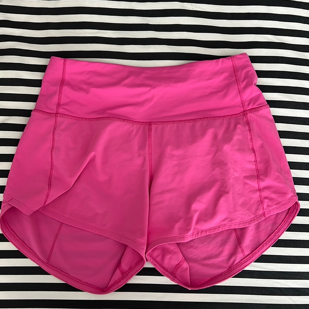 Lululemon Sonic Pink Speed Up Shorts